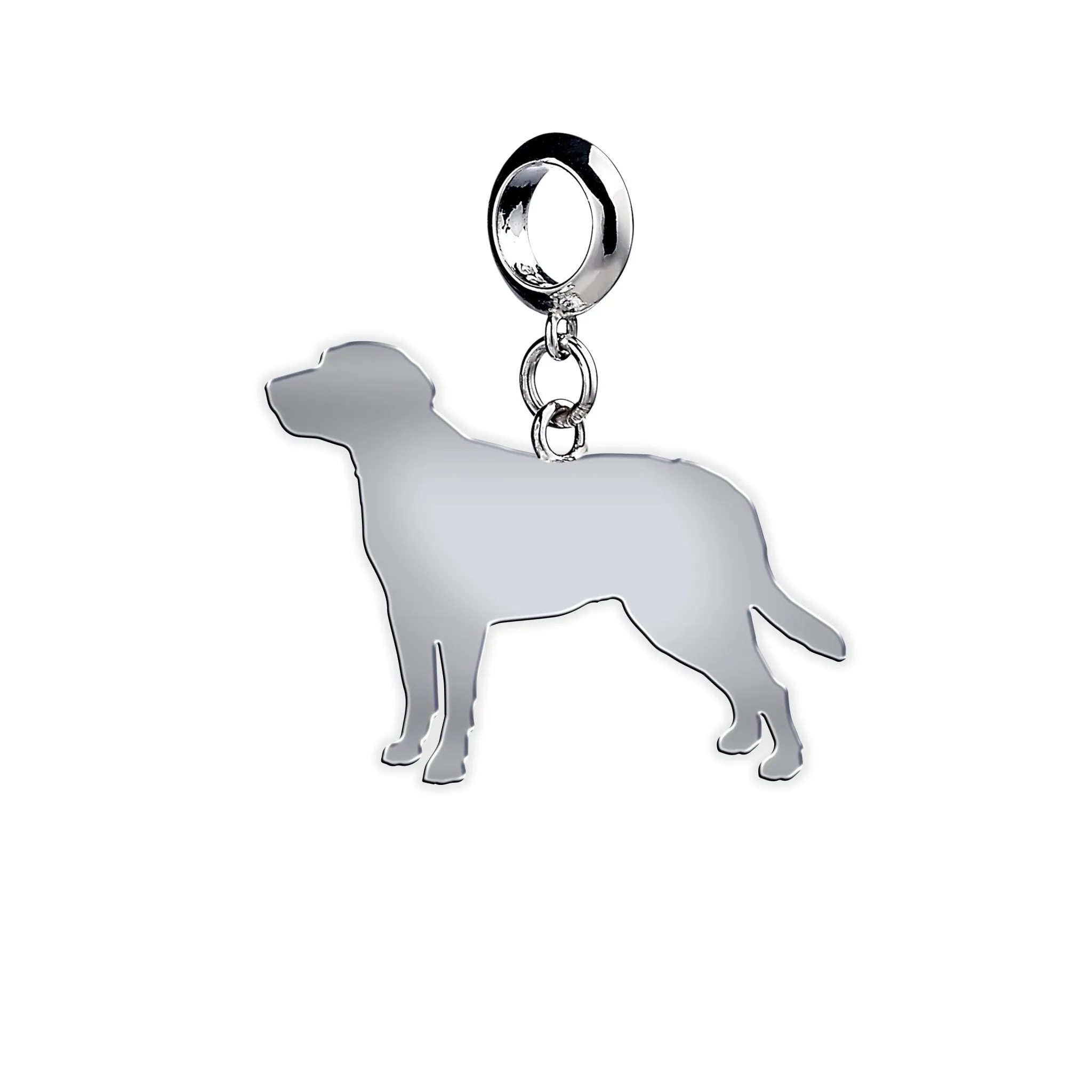 Entlebucher Mountain Dog Silhouette Silver Charm