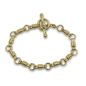 Estate 14K Yellow Gold Novelty Link Bracelet