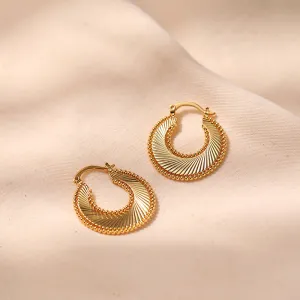 Gold Boho Hoop Earrings  jlt11834