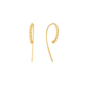 Gold Spike Solid Drop Earrings