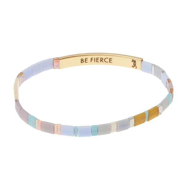 Good Karma Miyuki Bracelet | Be Fierce - Lavender/Gold