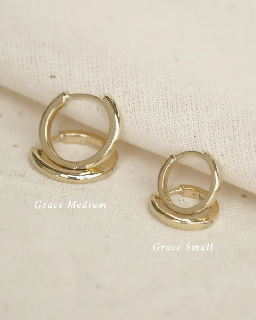 Grace Small Solid Gold Hoops