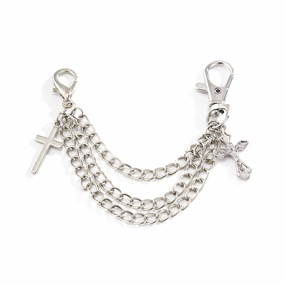 Hip-Hop Personality U-Shaped Chain Anklet Simple Trend Ins Cross Pendant Shoe Chain Female