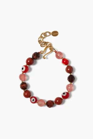 Izmir Evil Eye Bracelet Red Mix