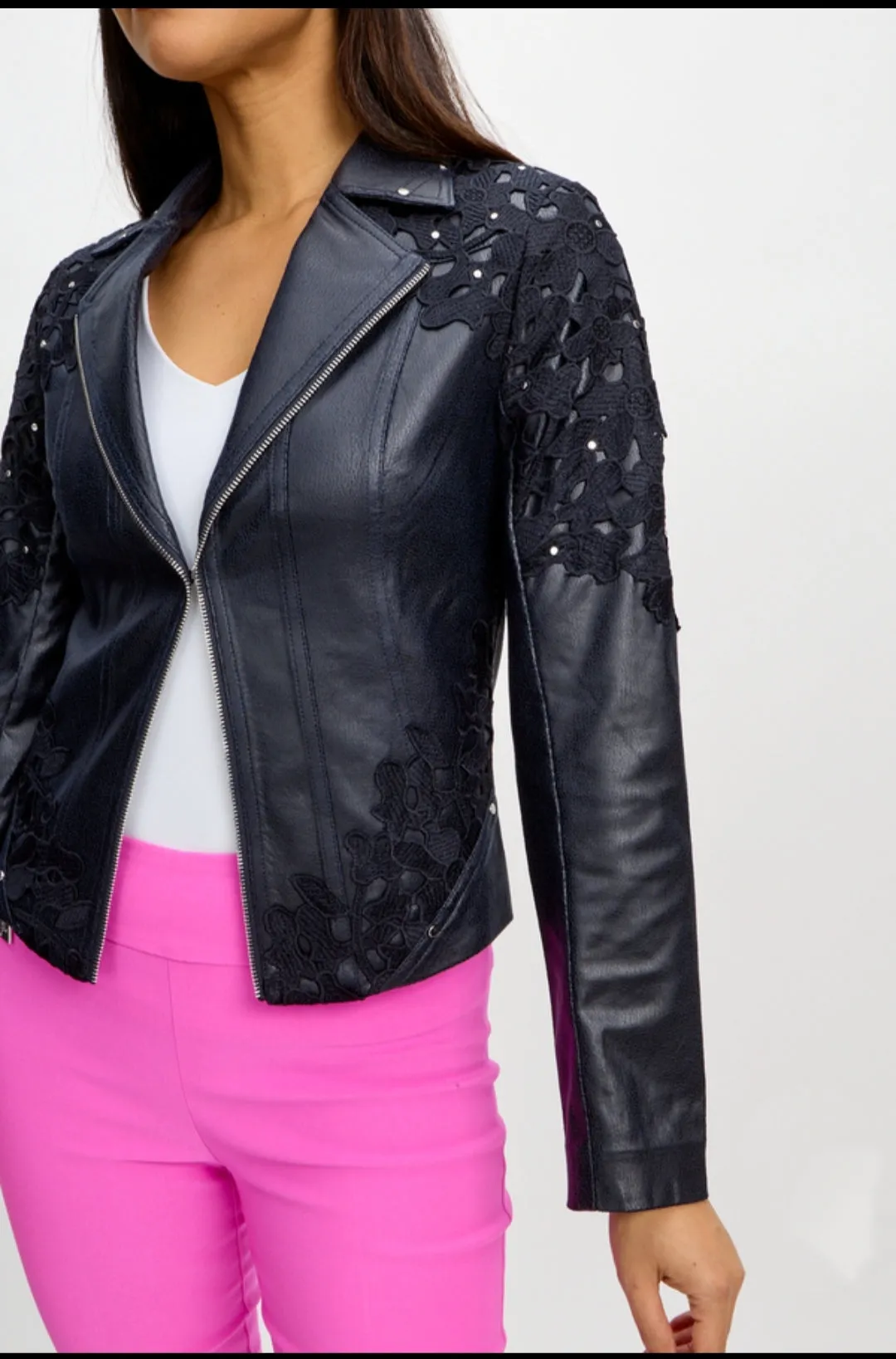 Joseph ribkoff Studded & Lace Jacket