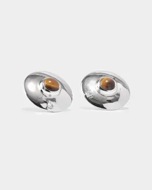 Jupiter Tiger Eye Ear Studs