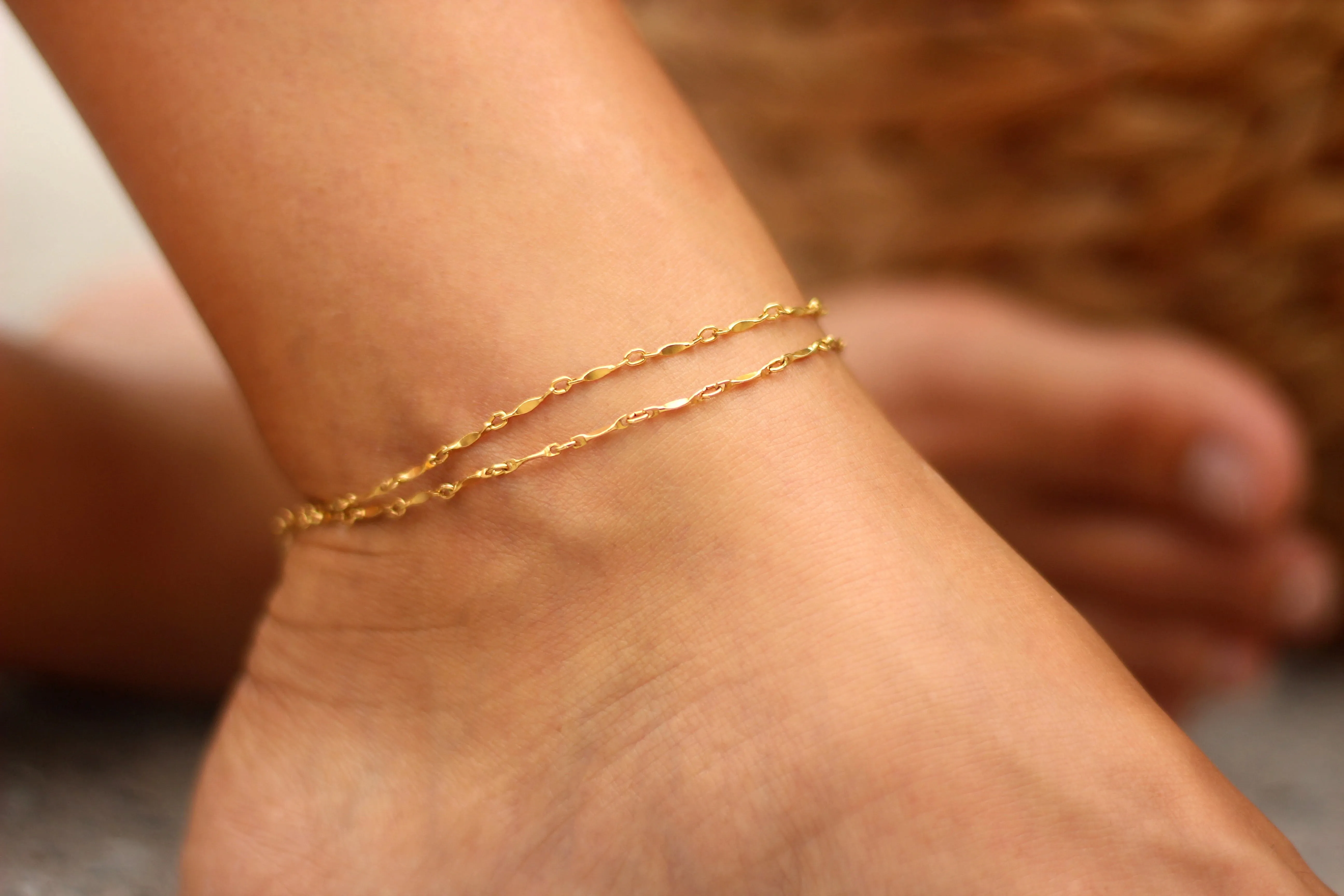 Layered Ripple Bracelet or Anklet