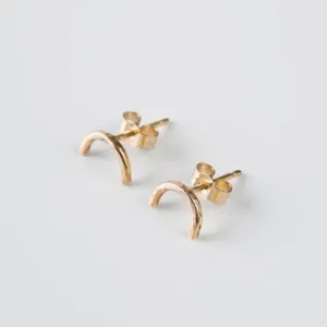 Little Arch Recycled Gold Stud Earrings by Studio Adorn