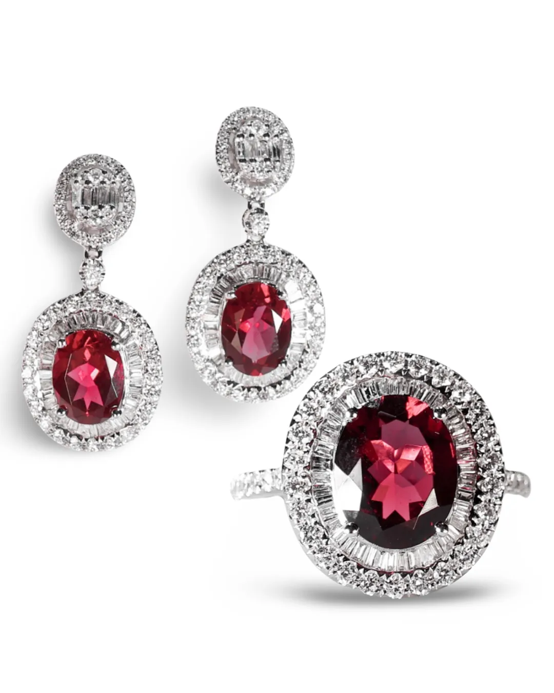 #LVNA2024 | Oval Ruby Diamond Jewelry Set 14kt