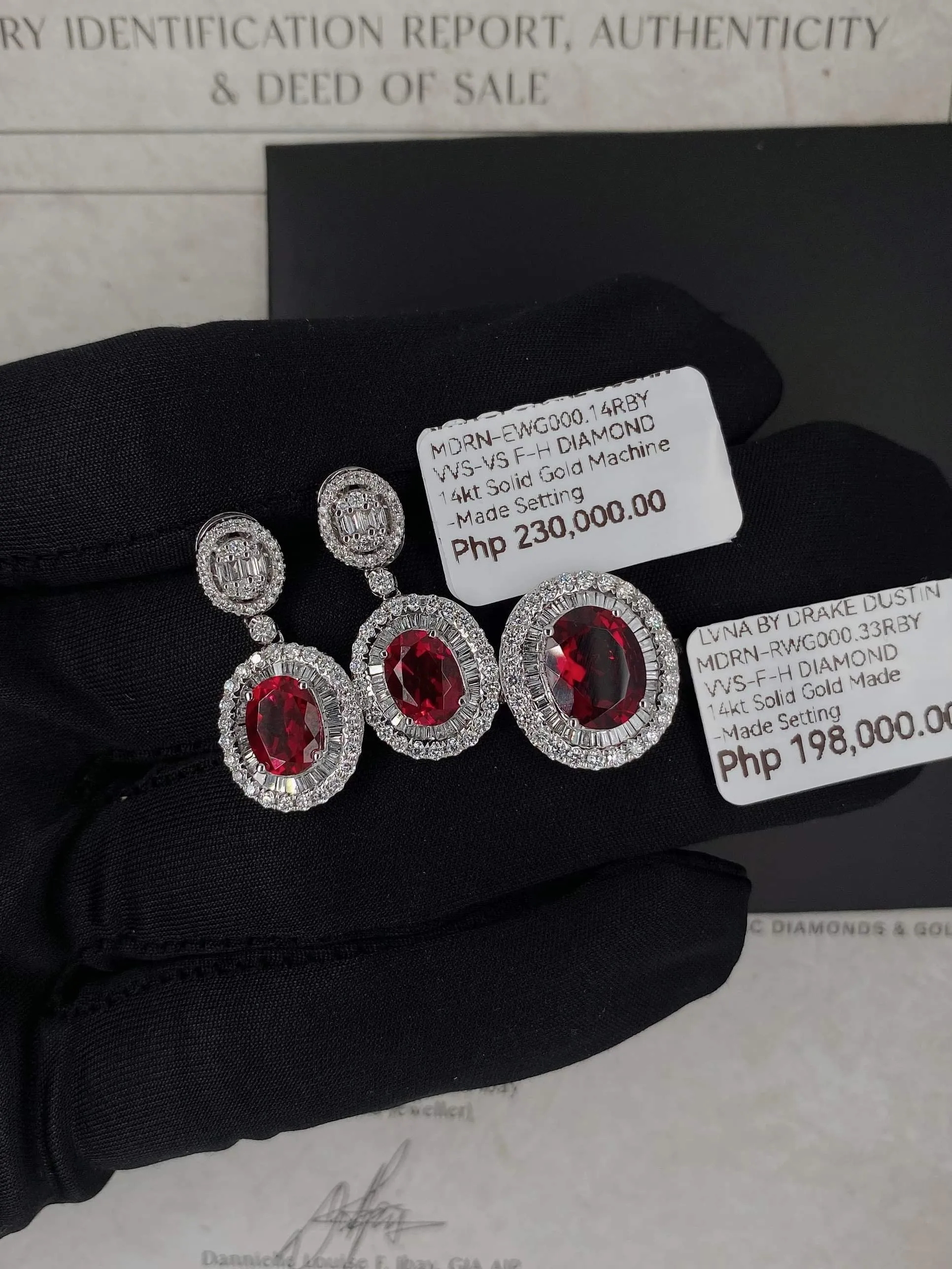 #LVNA2024 | Oval Ruby Diamond Jewelry Set 14kt