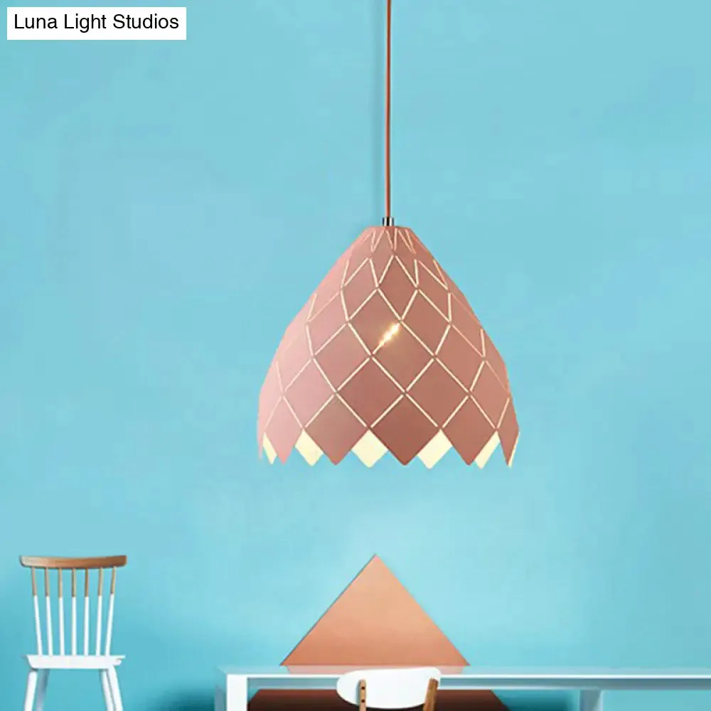 Macaron Pipe Cone Pendant Light - Stylish Metal Hanging Light for Restaurant Kitchen Island