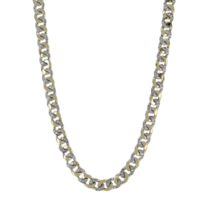 Men's Necklace In 14k Gold With Diamonds