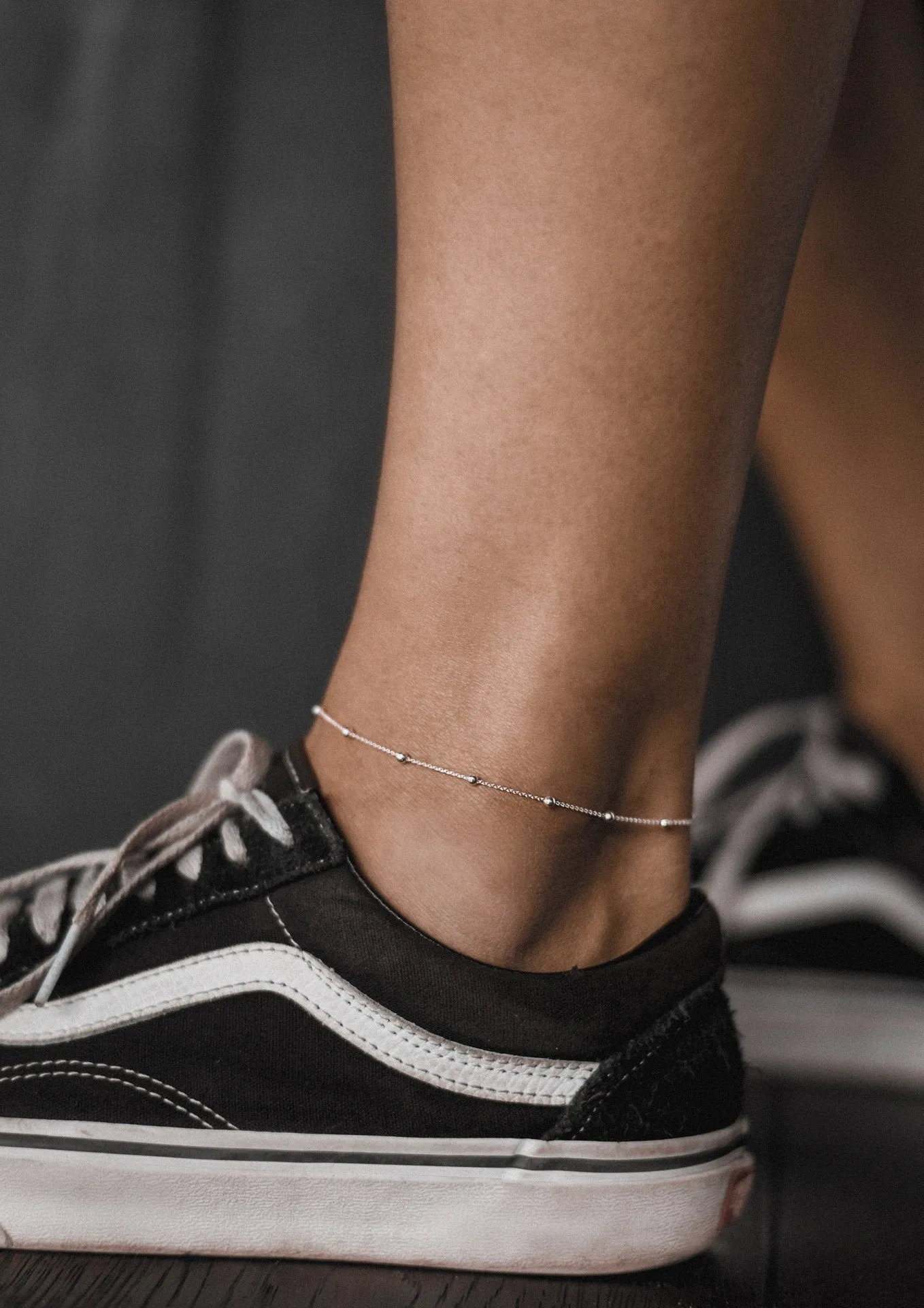 Mini Bubble Anklet Silver