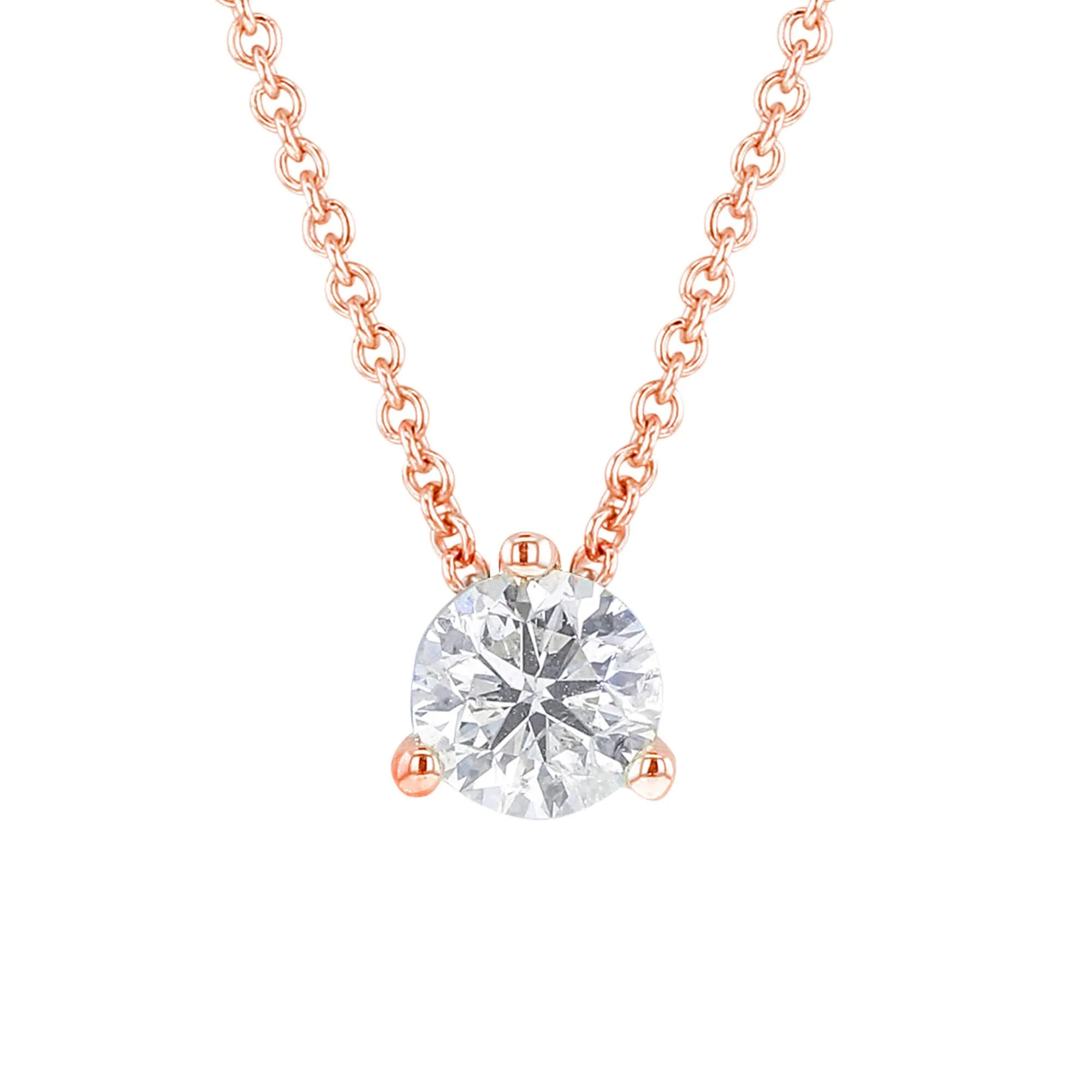 Naked Solitaire Diamond Necklace 1/4ct