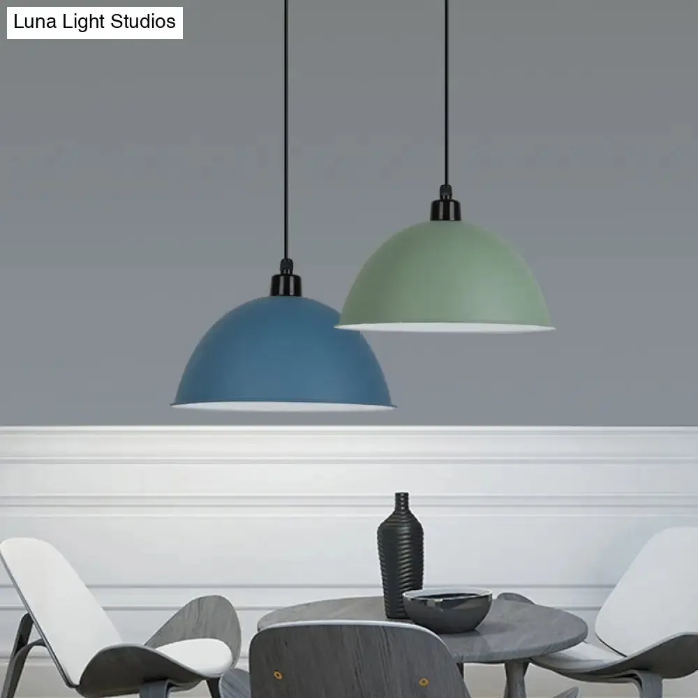 Nordic Gallery Café Aluminum Pendant Lamp: Stylish Bowl Hanging Light