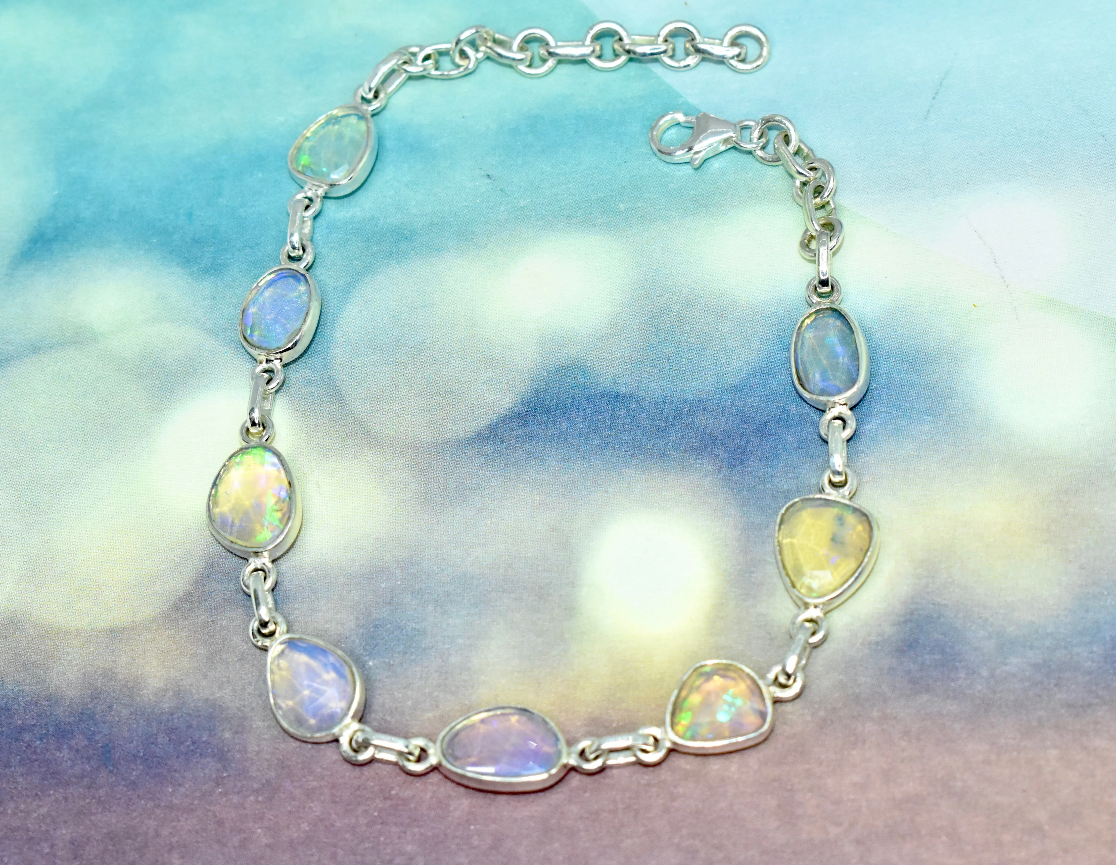 Opal Silver Bracelet