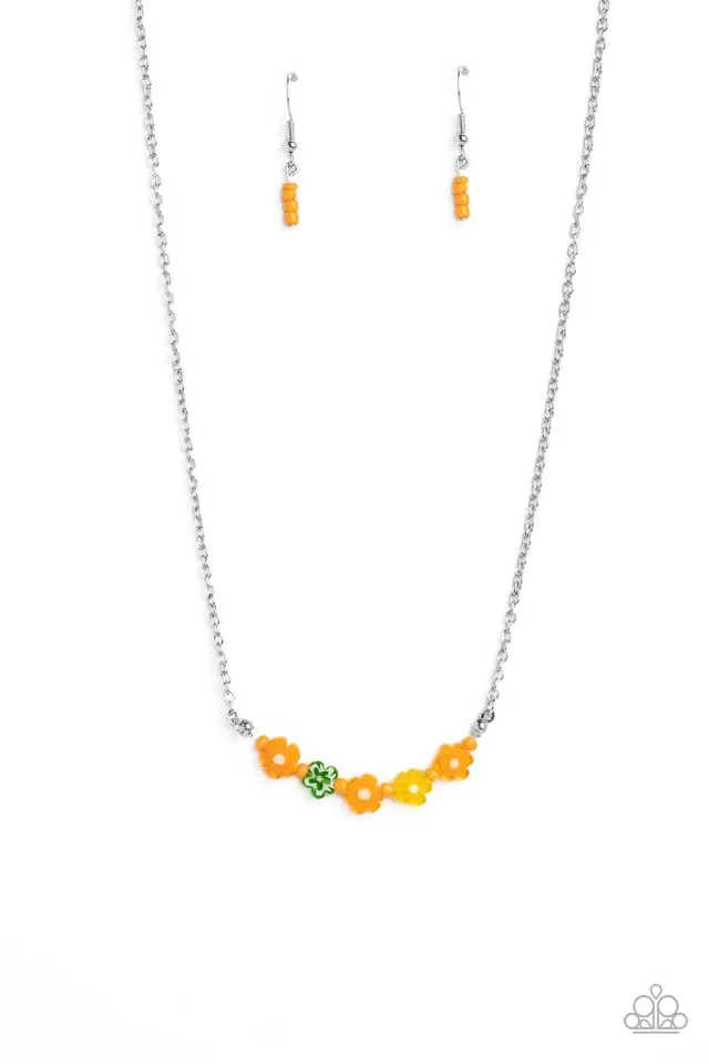 Paparazzi Necklace ~ BOUQUET We Go - Orange