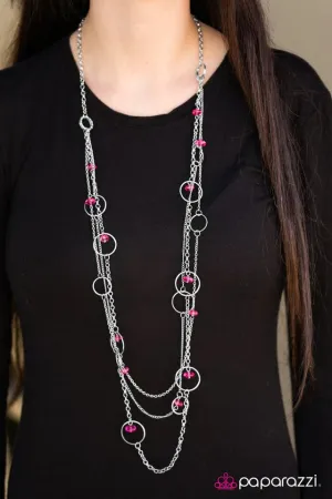 Paparazzi Necklace ~ Footloose and Fancy Free - Pink