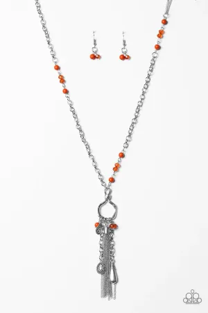 Paparazzi Necklace ~ Whimsically Wayward - Orange