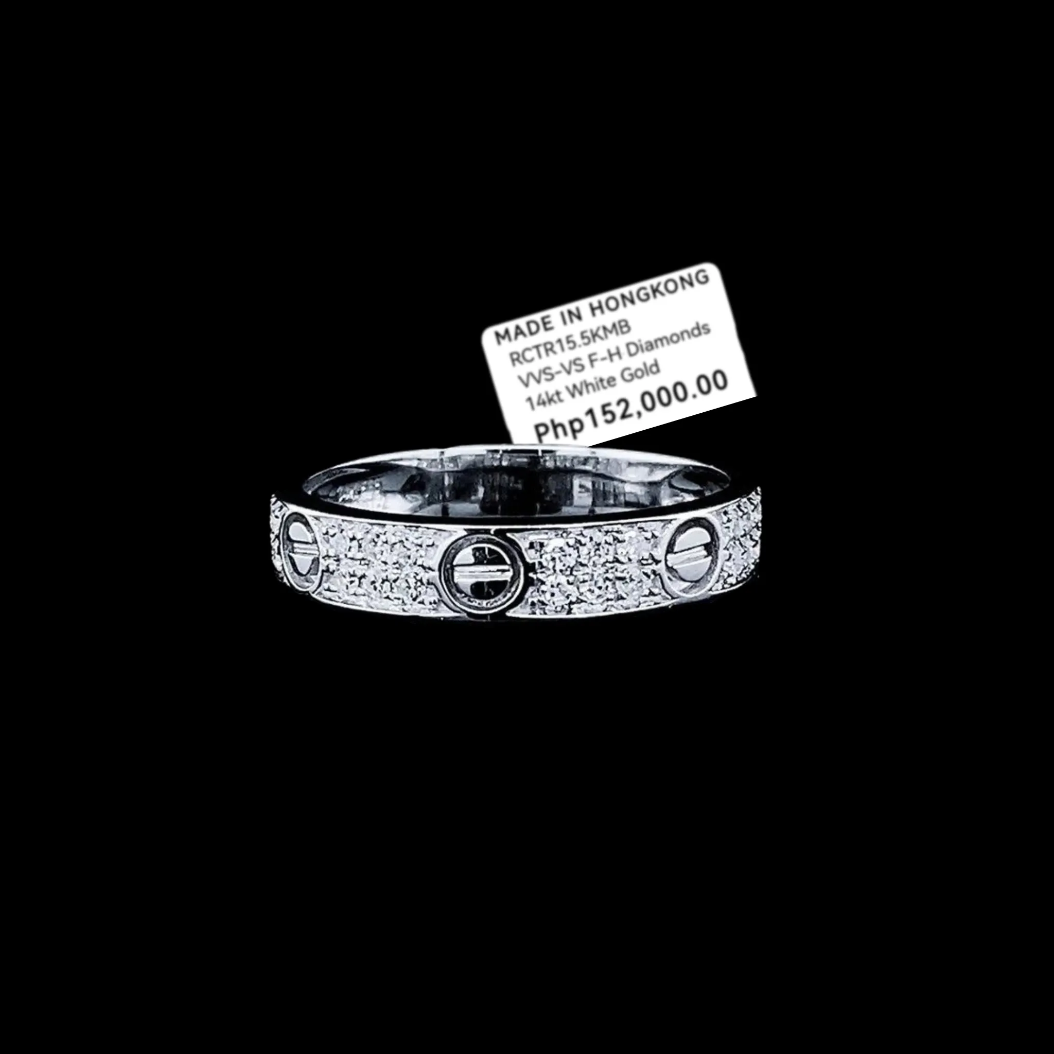 PREORDER | Unisex Half Eternity Belt & Nail Diamond Ring 14kt