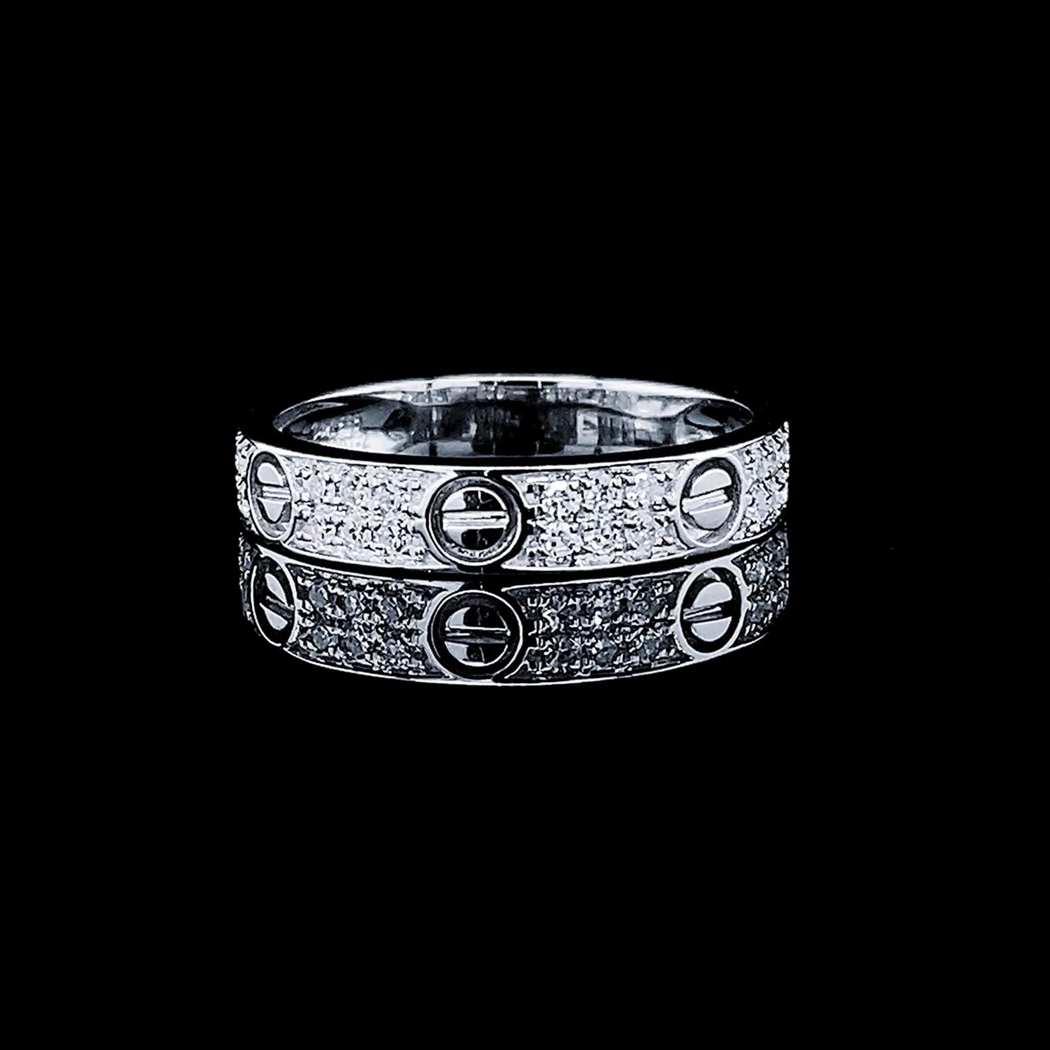 PREORDER | Unisex Half Eternity Belt & Nail Diamond Ring 14kt