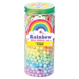 Rainbow Bead Jewelry Jar