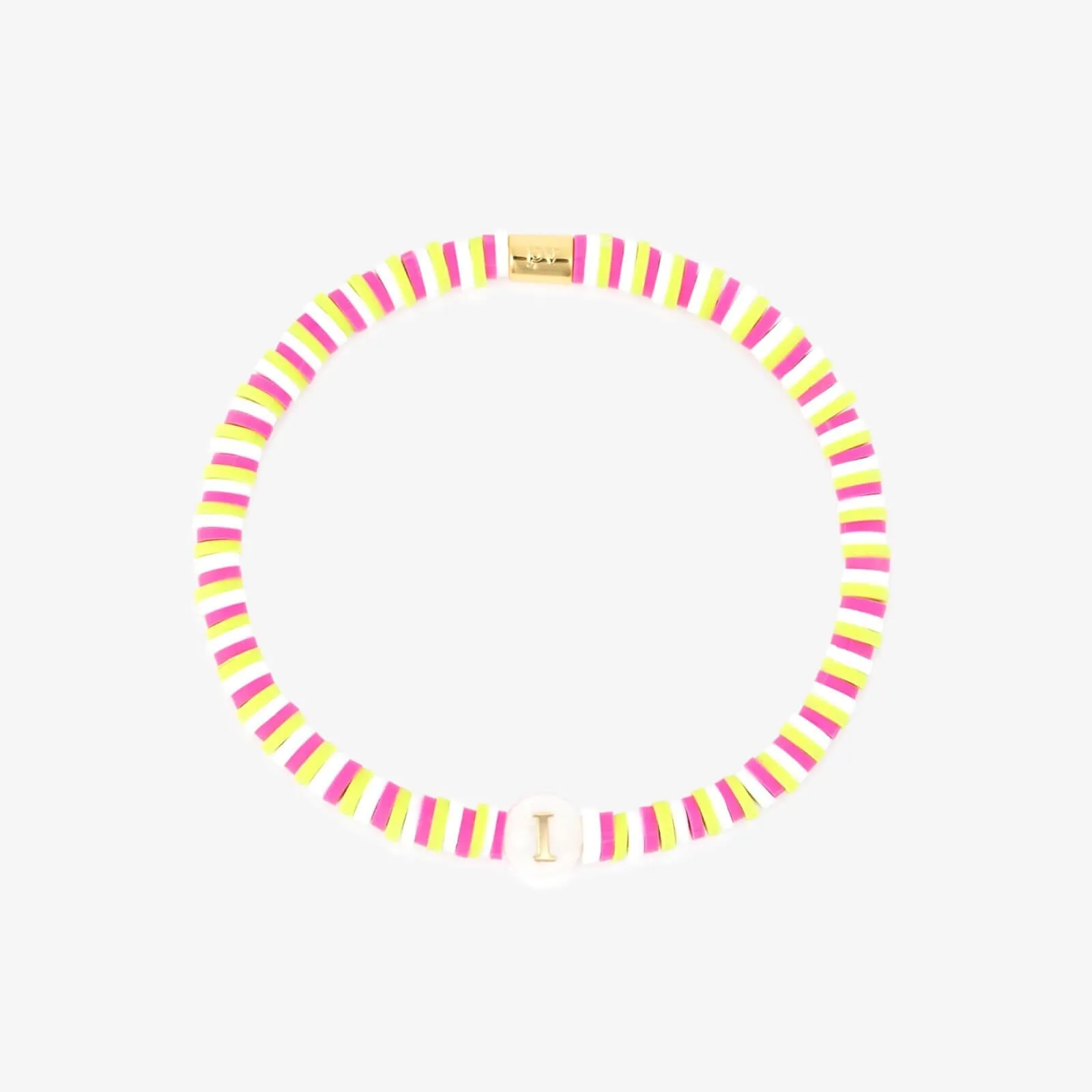 Raspberry Alphabet Stretch Bracelet