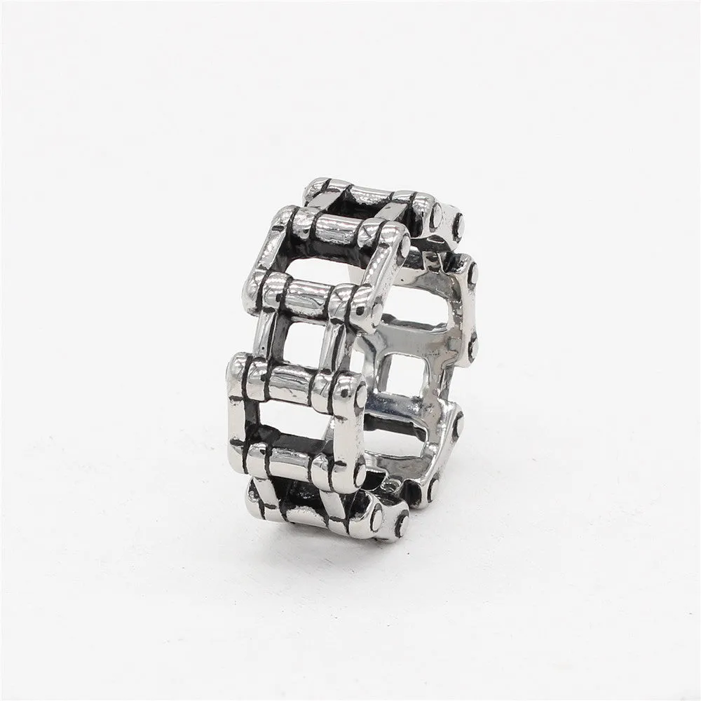 Retro European and American Car Chains, Titanium Steel Men's Rings