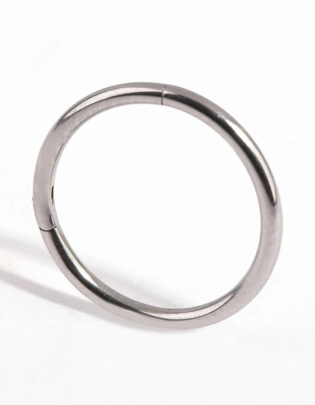 Rhodium Clicker Ring