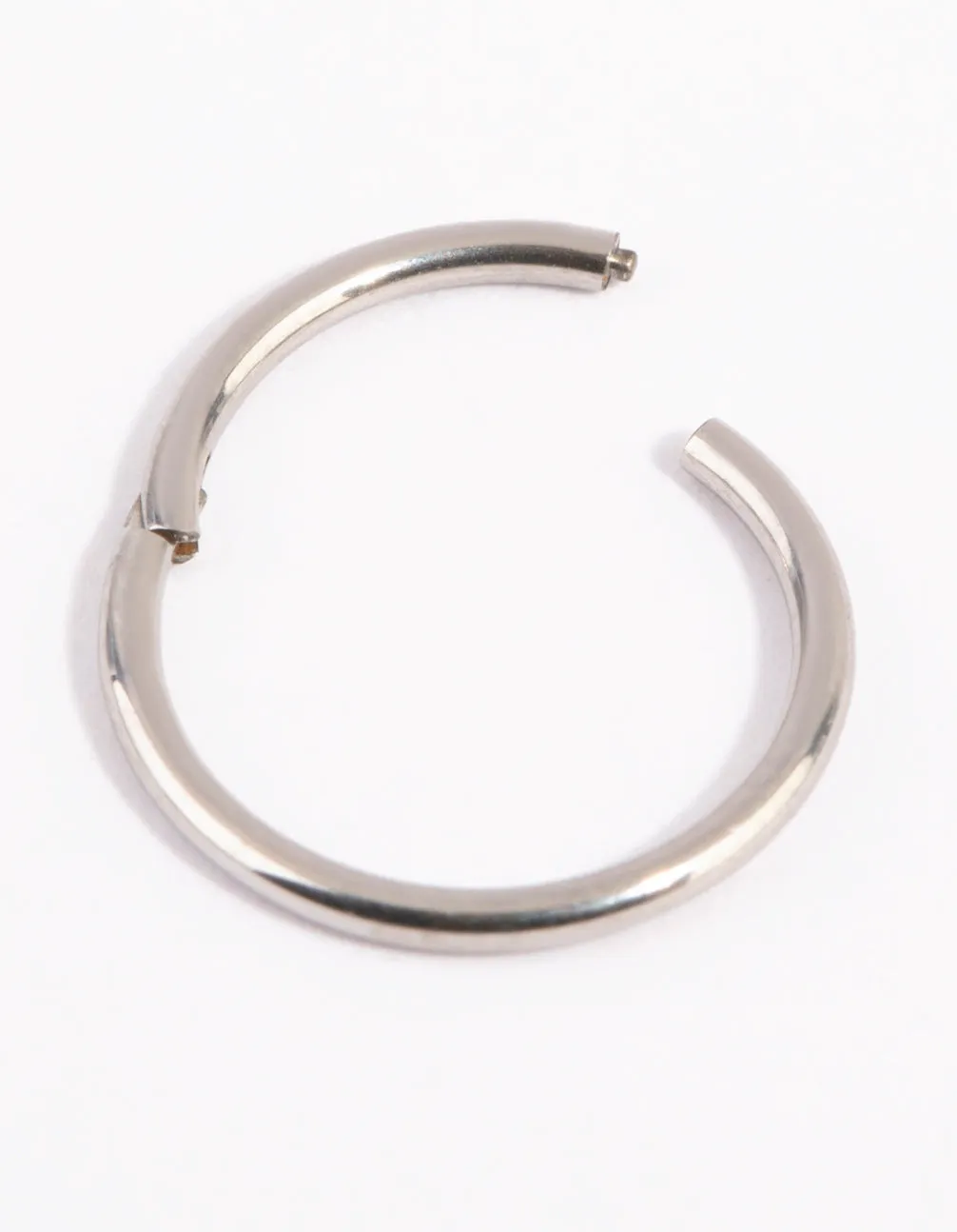 Rhodium Clicker Ring