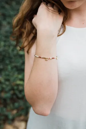 Rust and Gold Droplet Bracelet