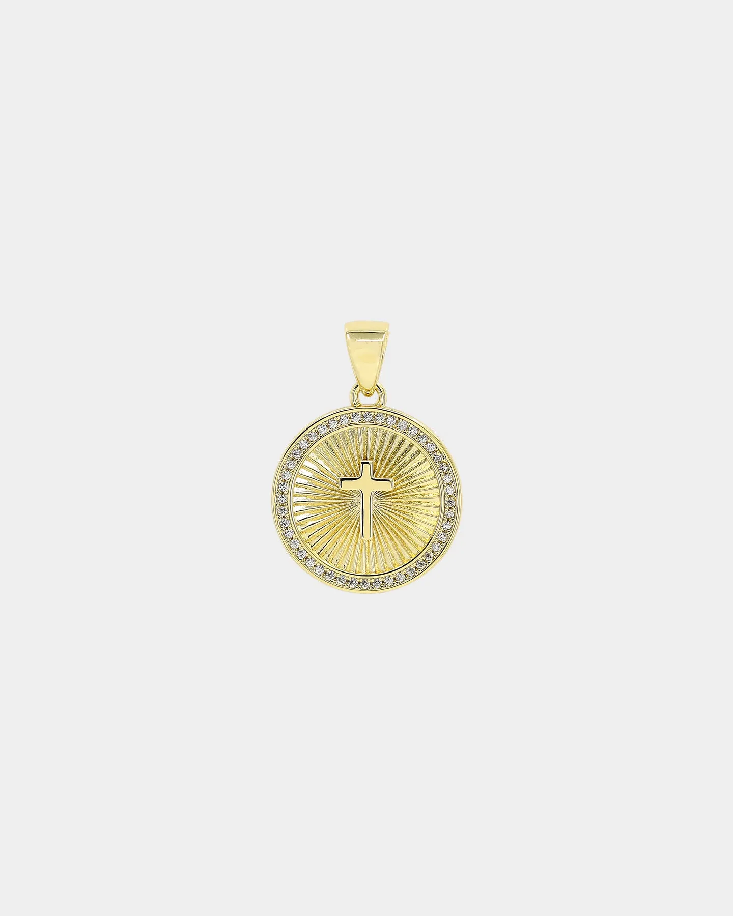 Saint Morta Circular Cross Pendant Gold