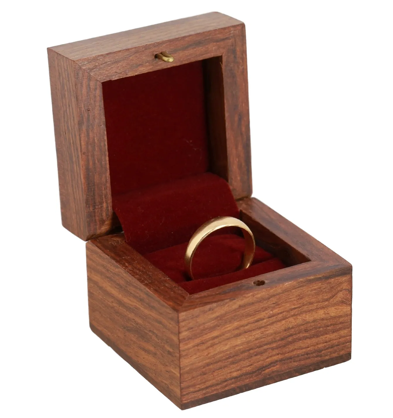 ShalinIndia Wooden Box for Jewelry Handmade Indian - Perfect for Rings,2X2X2 Inch,wc_ring_box_1