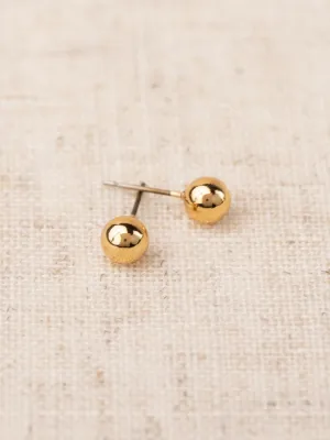 Shiny Gold Grenada Studs - Small