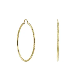 Soleil Collection 30mm Diamond Cut Hoop Earrings | 9K Solid Yellow Gold