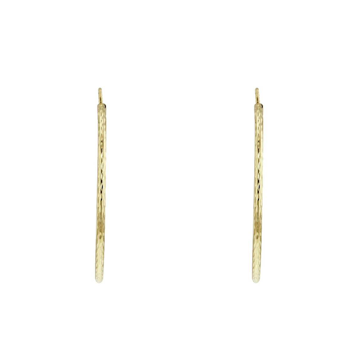 Soleil Collection 30mm Diamond Cut Hoop Earrings | 9K Solid Yellow Gold