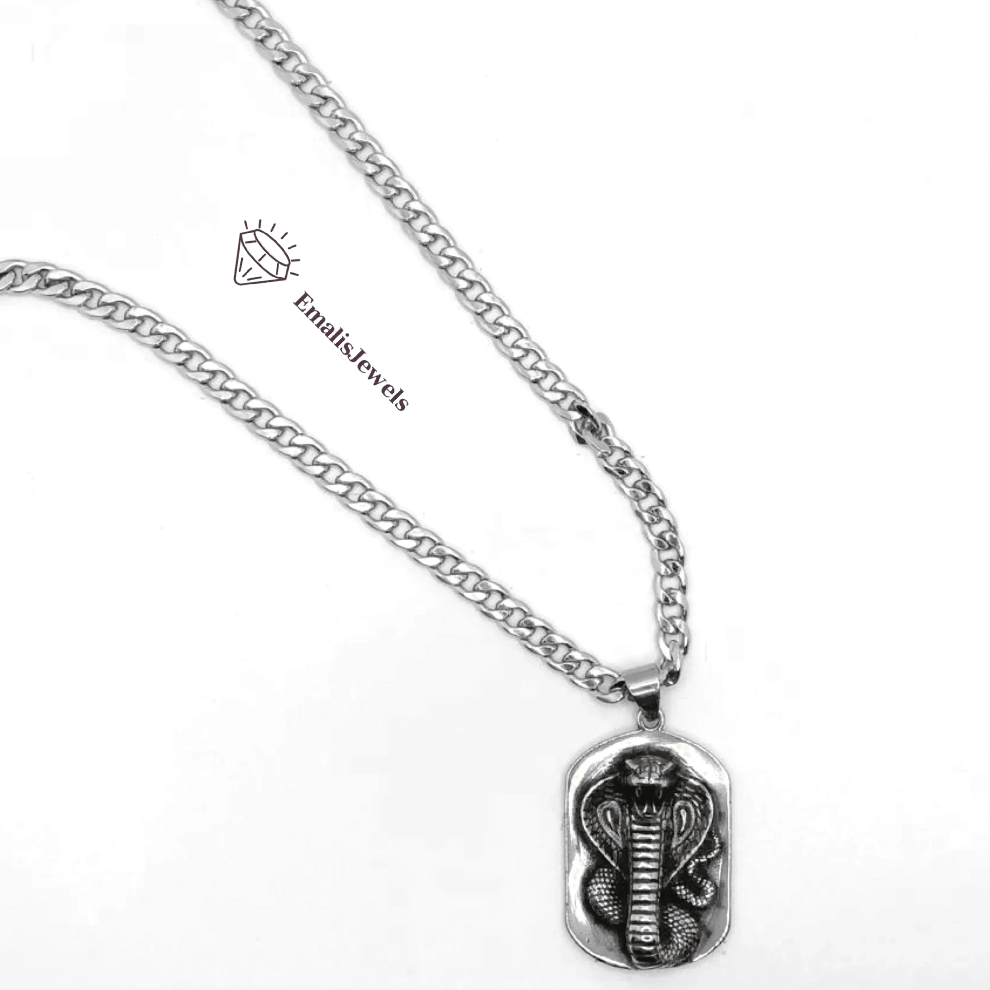 Stainless Steel Chain Necklace and Stainless Steel Pendant Sets by Emalis