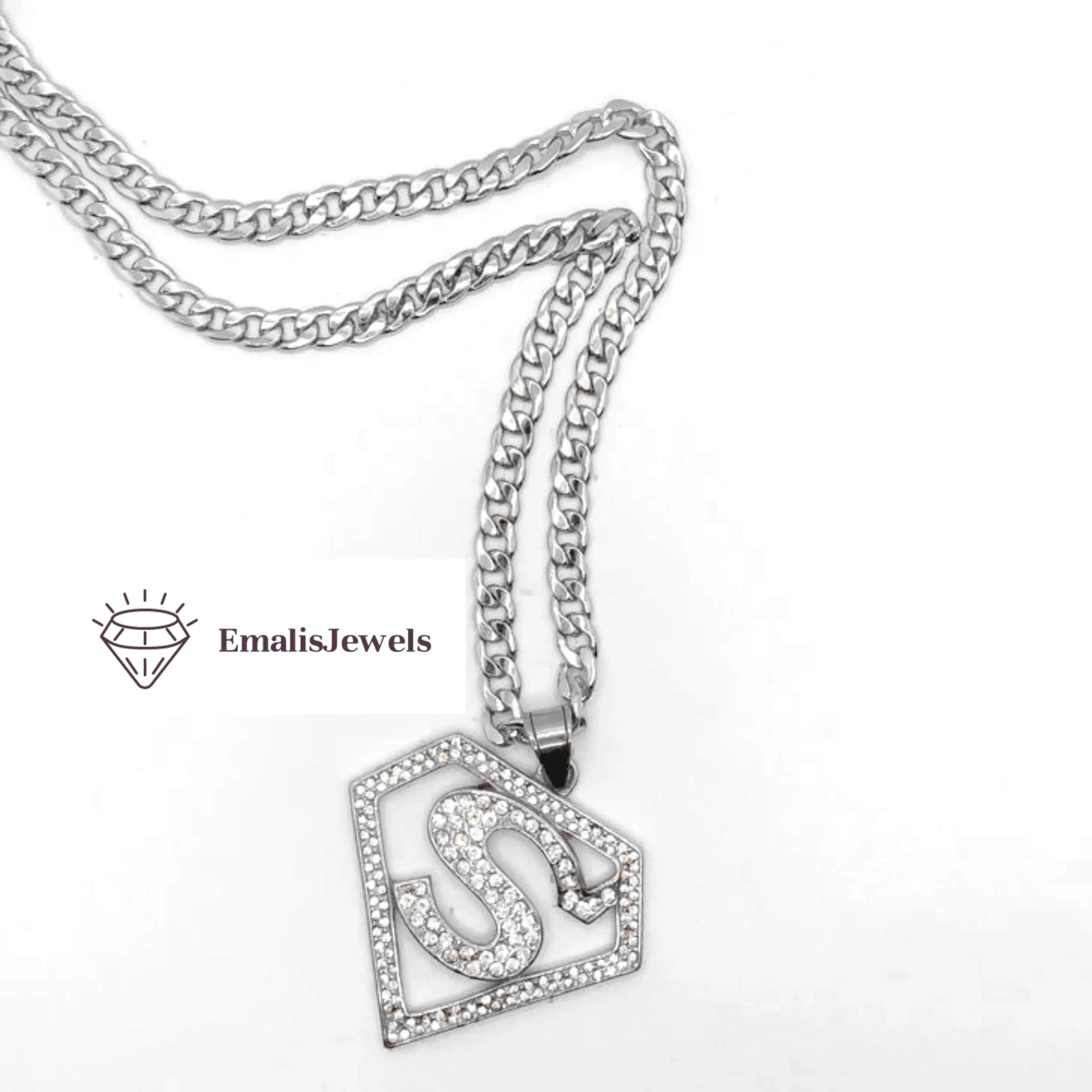 Stainless Steel Chain Necklace and Stainless Steel Pendant Sets by Emalis