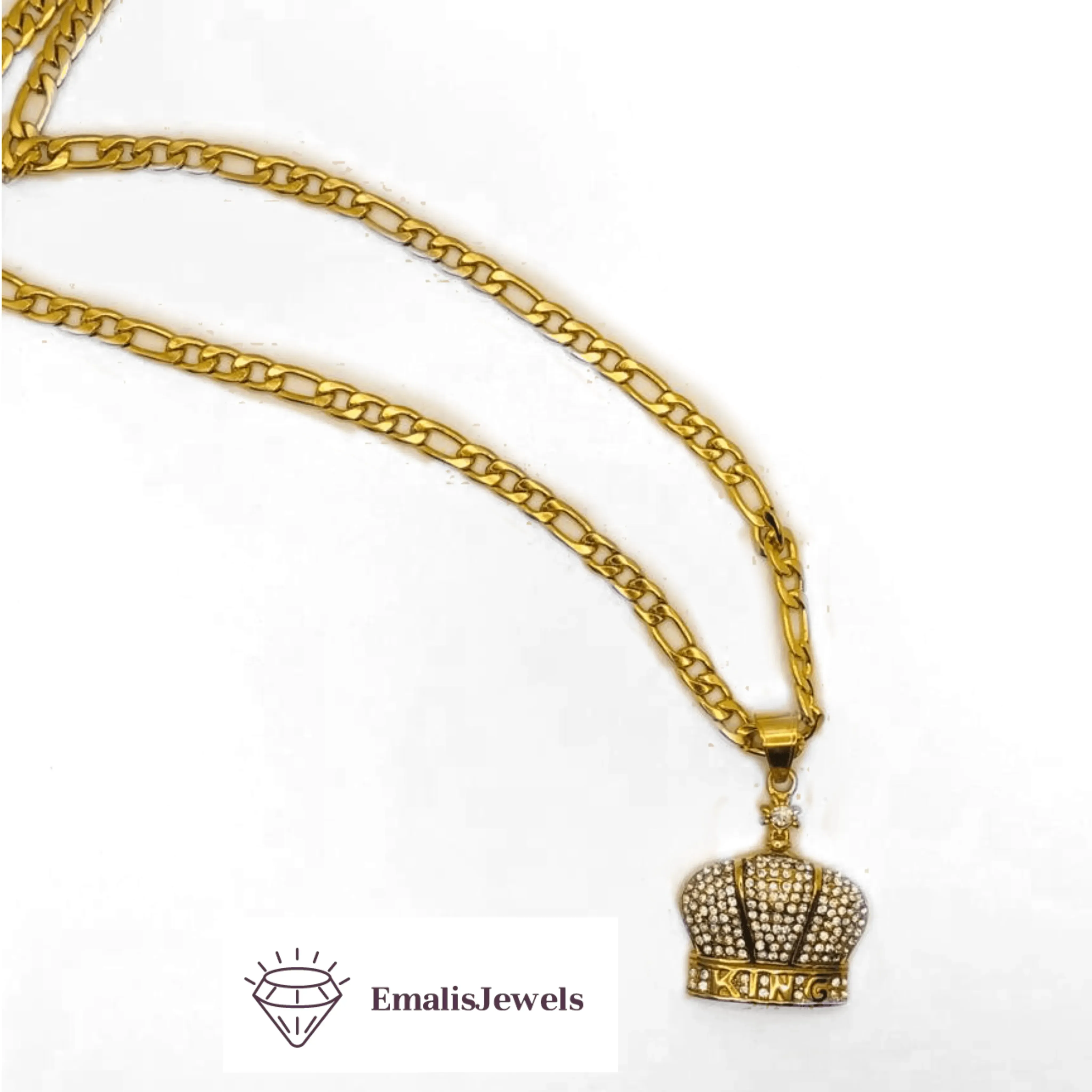 Stainless Steel Chain Necklace and Stainless Steel Pendant Sets by Emalis