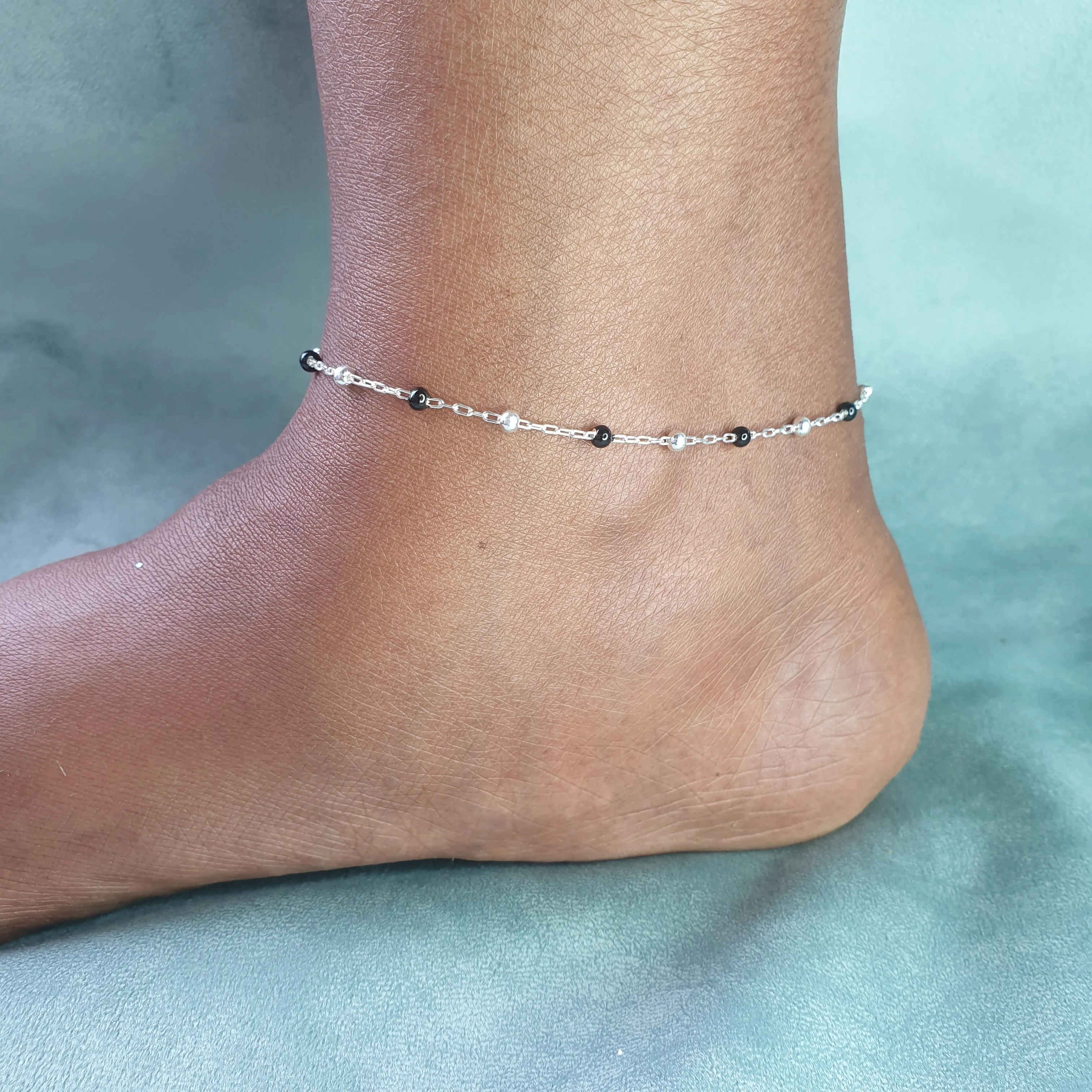 Straight Silver Anklet