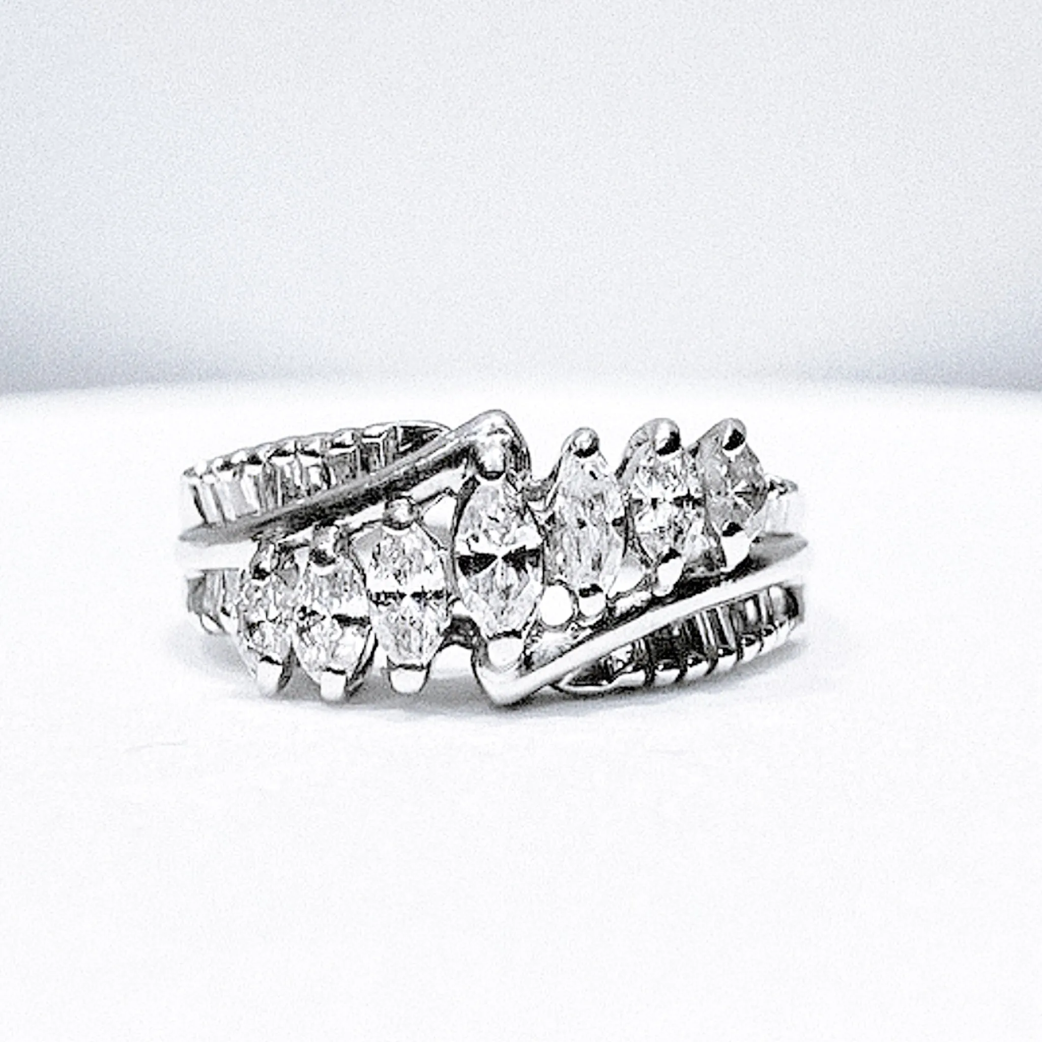 The Archives | LVNA Signatures Graduating Half Eternity Marquise Diamond Ring 14kt