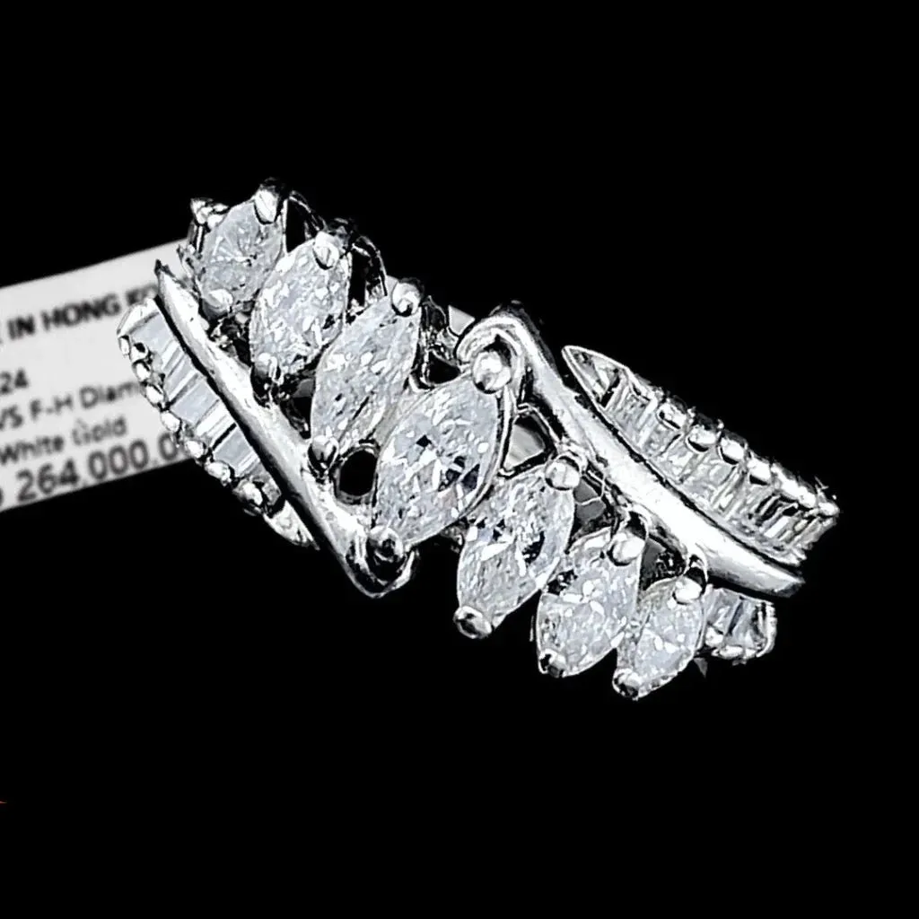 The Archives | LVNA Signatures Graduating Half Eternity Marquise Diamond Ring 14kt