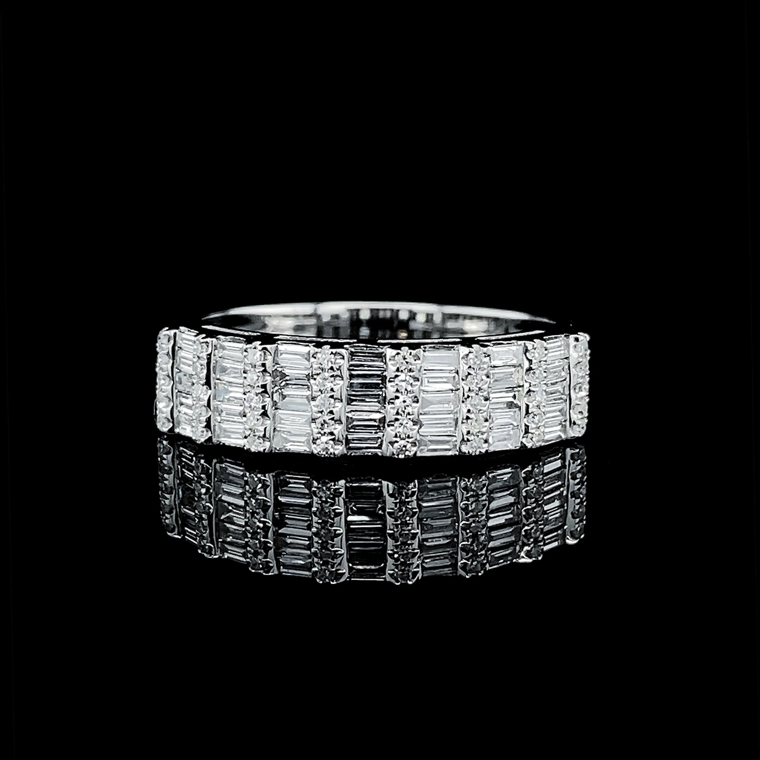 #ThePromise | Unisex Half Eternity Baguette Diamond Ring 14kt