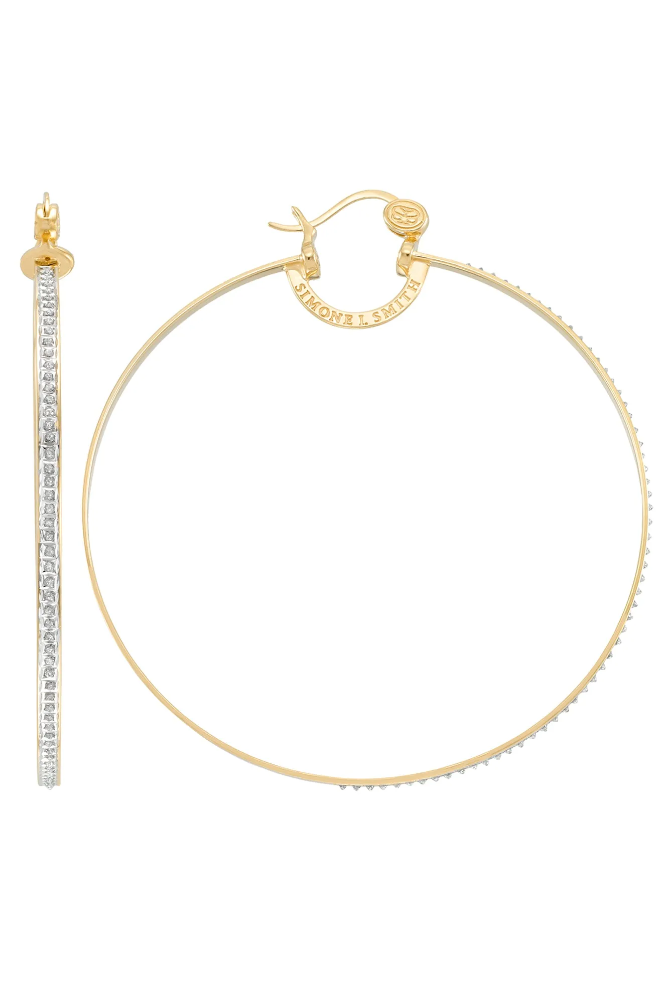 Timeless Hoops with Diamond Embellishments - Extra Large