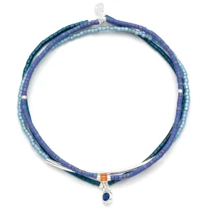 Tonal Chromacolor Miyuki Bracelet Trio - Cobalt & Silver