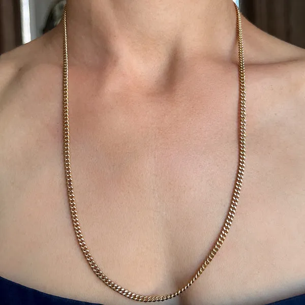 Vintage Curb Link Chain Necklace