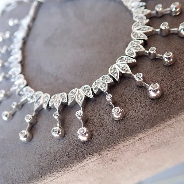 Vintage Diamond Fringe Necklace