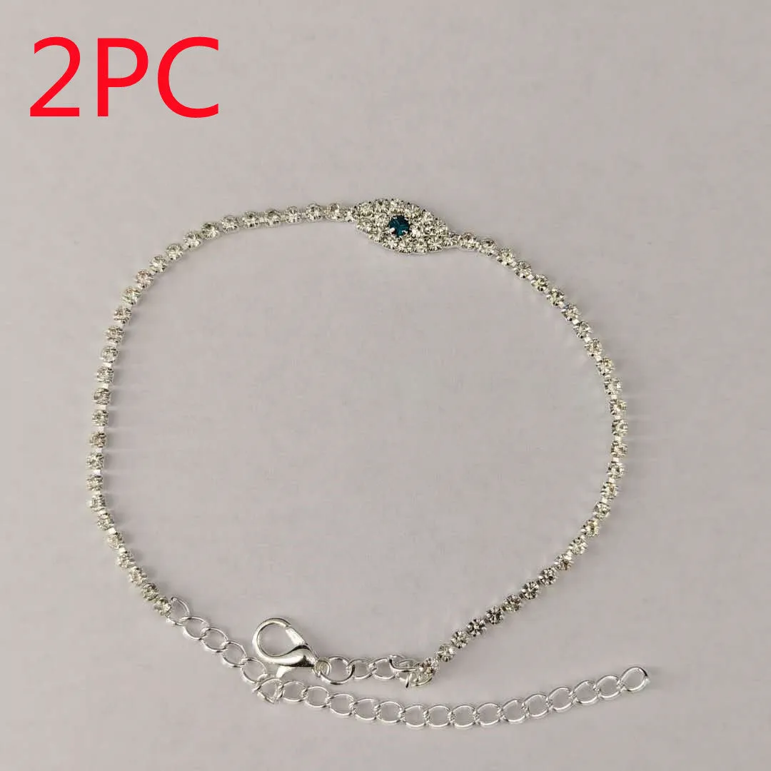 Vintage Gold-Plated Rhinestone Ethnic Style Anklet